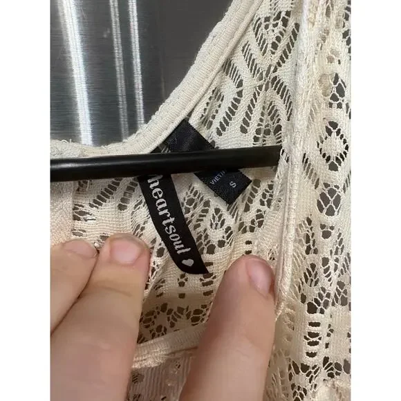 Cream Bohemian Dress - Heartsoul - S - Picture 4 of 4